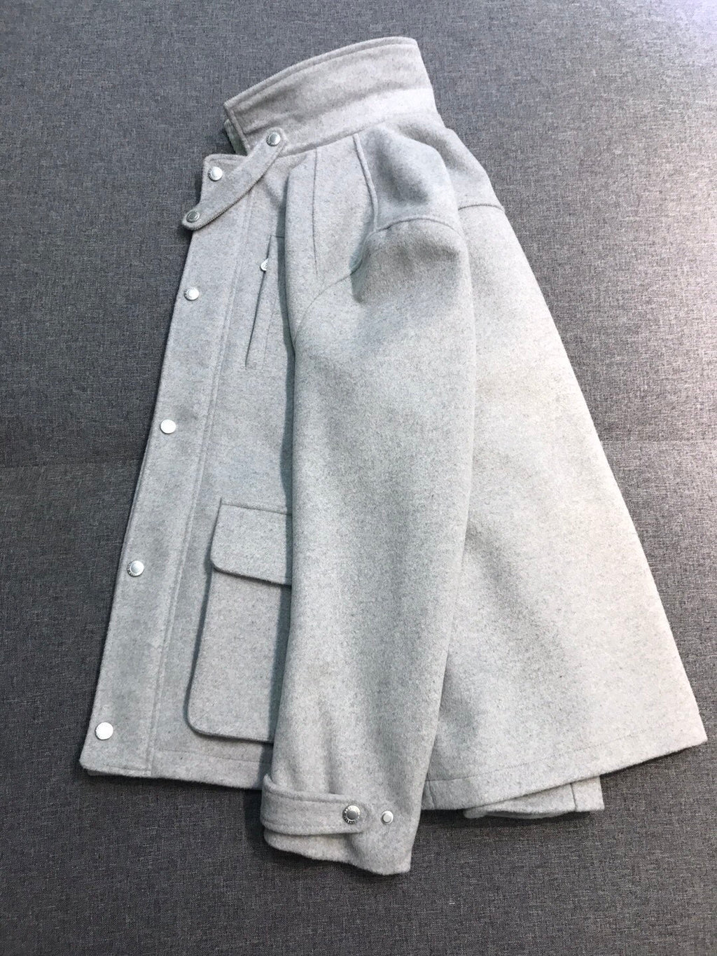 Brunello Cucinelli Men's Fall/Winter Fashion Show Reversible Collar Zipper Hunting Style Vintage Business Casual Wool Twill Coat Jacket #79494