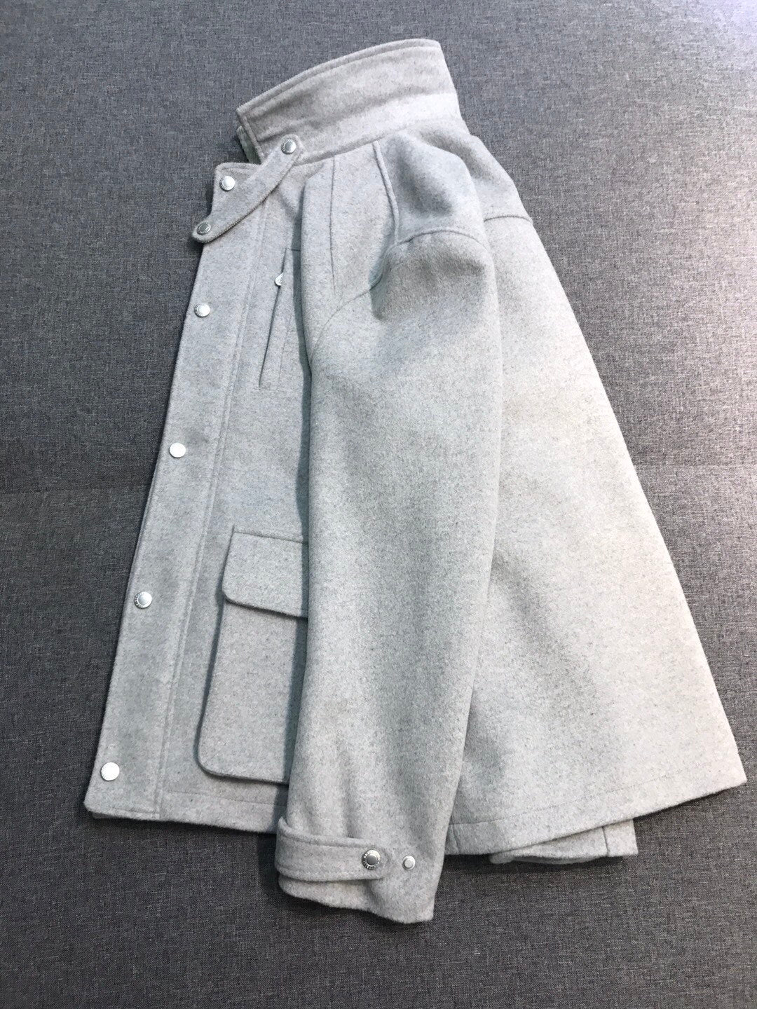 Brunello Cucinelli Men's Fall/Winter Fashion Show Reversible Collar Zipper Hunting Style Vintage Business Casual Wool Twill Coat Jacket #79494