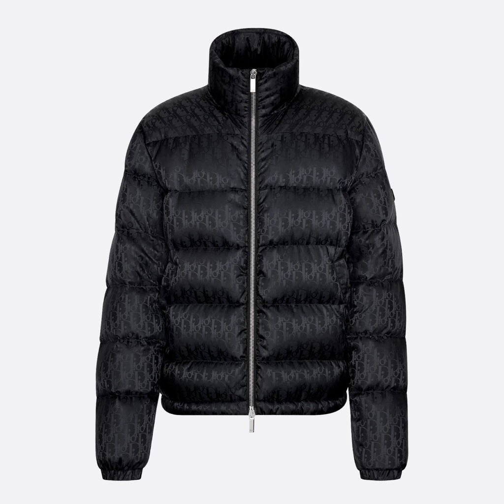 Dior Top-quality Version Men's Winter Solid Color Logo Full Print Zipper Collar Down Long Sleeve Puffer Down Jacket #334786
