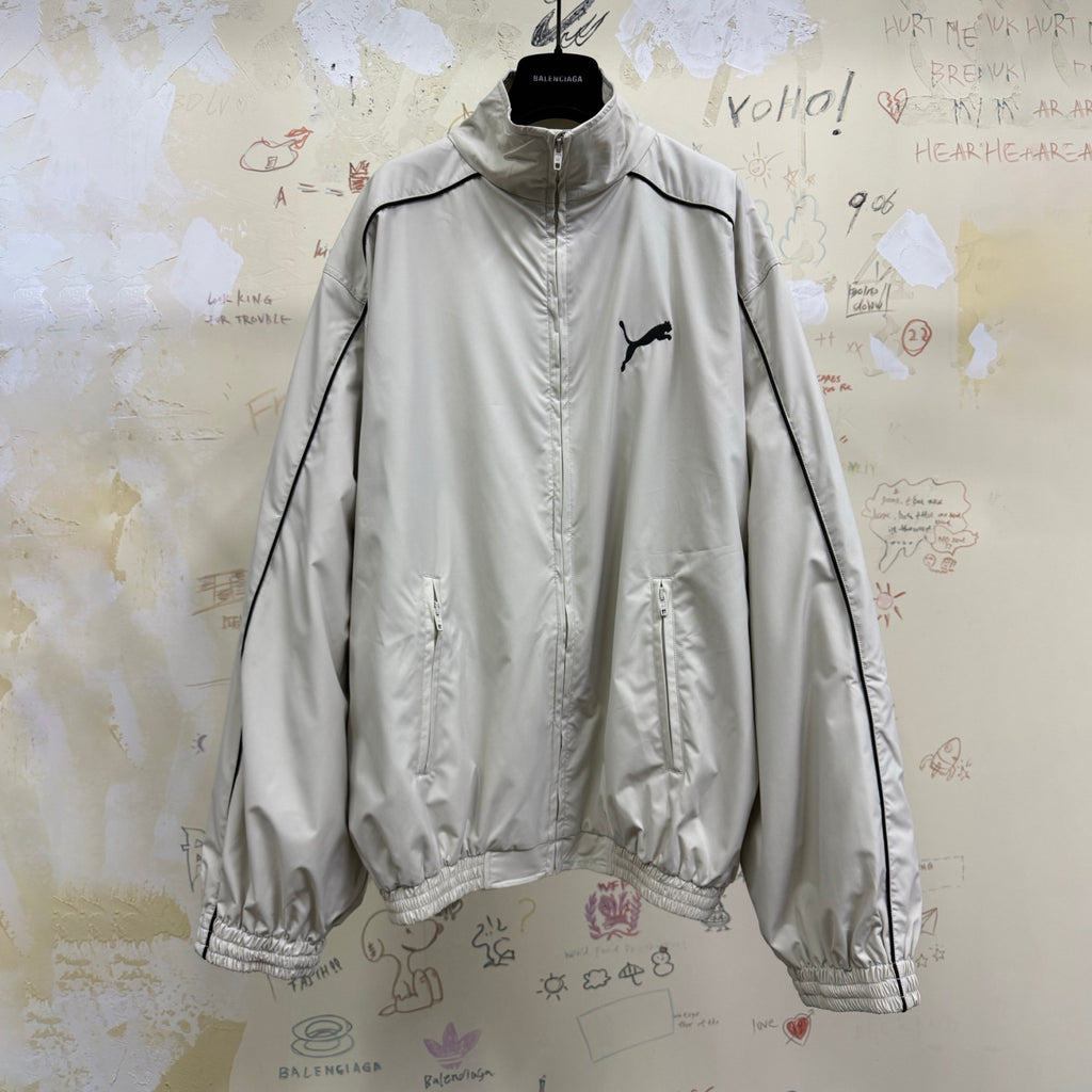 Balenciaga PUMA TRACKSUIT Men's And Women's Spring/Fall Fashion Casual High Neck Zipper Vintage Long Sleeve Sports Jacket #79475