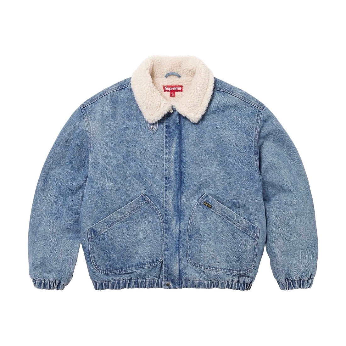 Supreme Men's And Women's Fall And Winter Solid Color Removable Hood Lamb's Wool Lining Long Sleeved Denim Jacket #74563