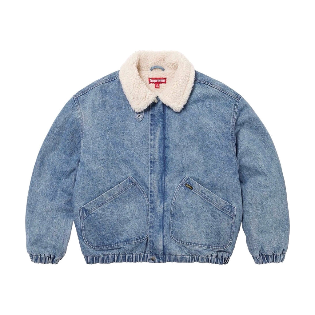 Supreme Men's And Women's Fall And Winter Solid Color Removable Hood Lamb's Wool Lining Long Sleeved Denim Jacket #74563