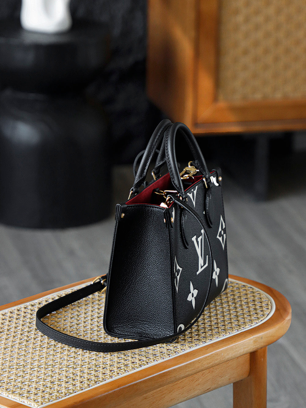 Louis Vuitton OnTheGo PM Bicolor Monogram Empreinte Leather Women's Handbags #333041