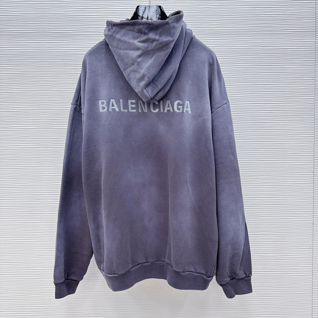 Balenciaga Washed Tie-Dye Hooded Sweatshirt Pullover #96232