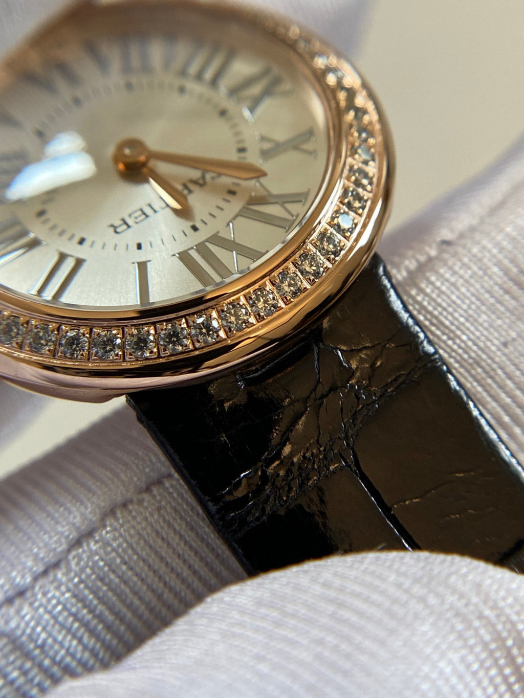 Cartier Black Strap Decorative Watch #21921