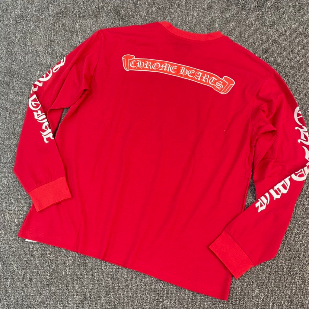 Chrome Hearts Men's Spring/Summer Solid Color Long Sleeve T-Shirt #73551