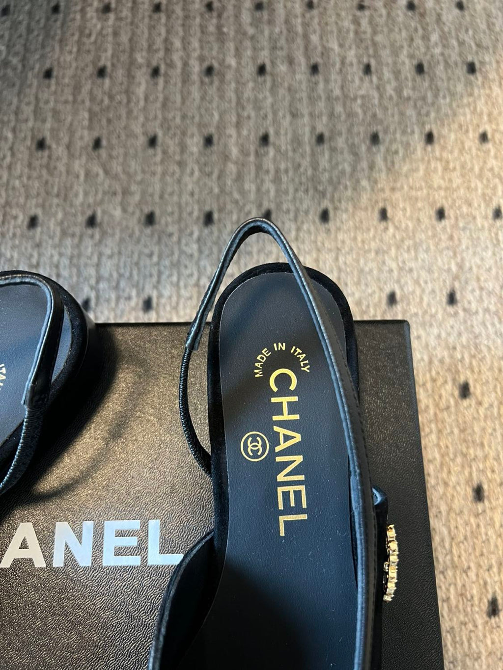 Chanel Women's Spring Summer Solid Colour Suede Leather Round Toe Ballet Sandal Shoes #76711