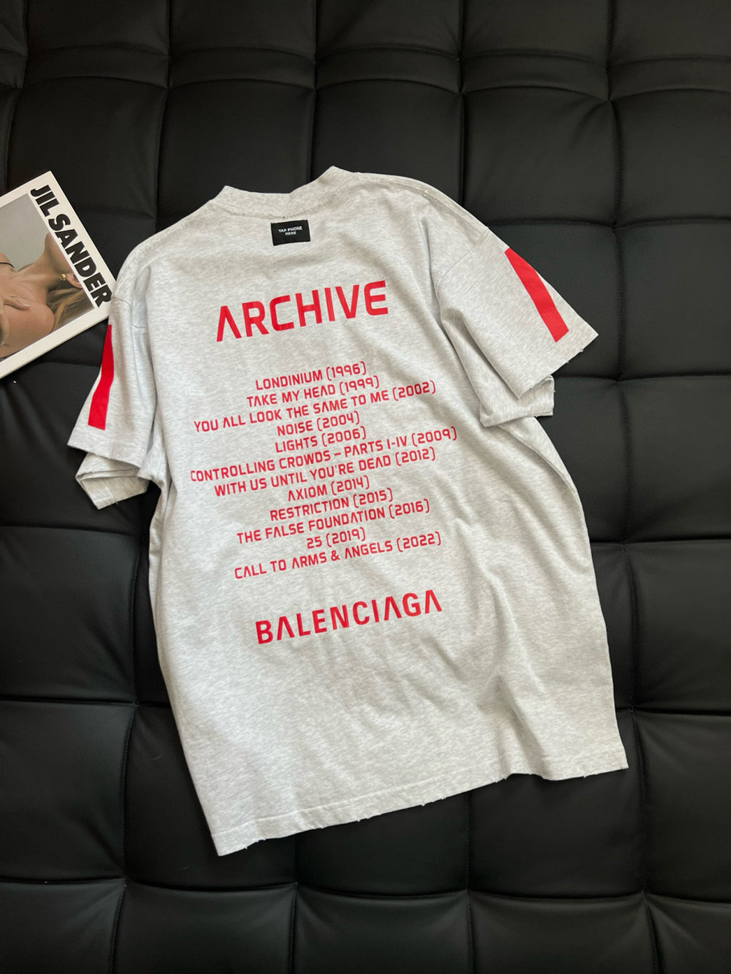 Balenciaga Music丨Archive Series Men's Summer Logo Cotton Round Neck Short Sleeve T-Shirt Top #97375