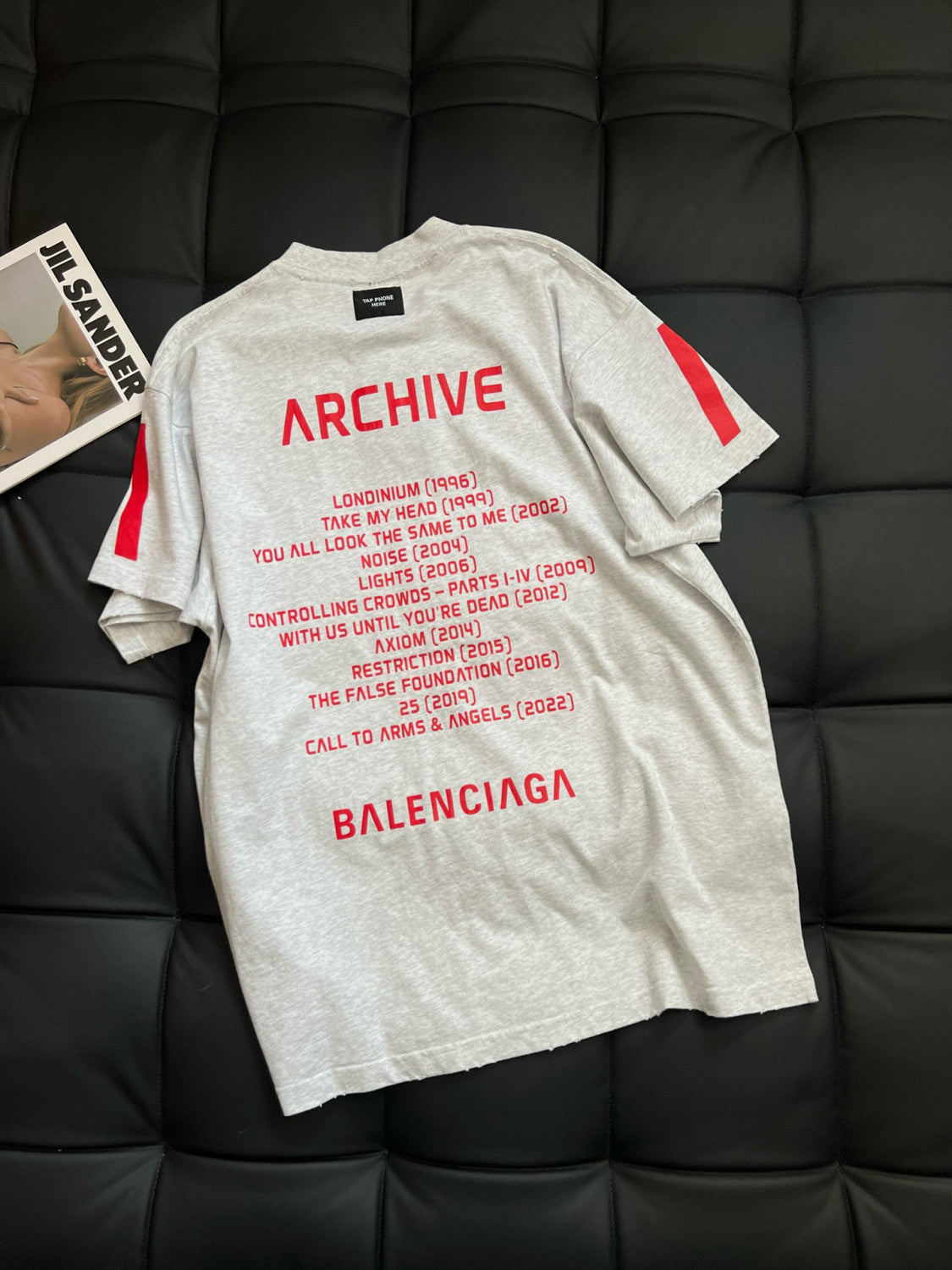 Balenciaga Music丨Archive Series Men's Summer Logo Cotton Round Neck Short Sleeve T-Shirt Top #97375
