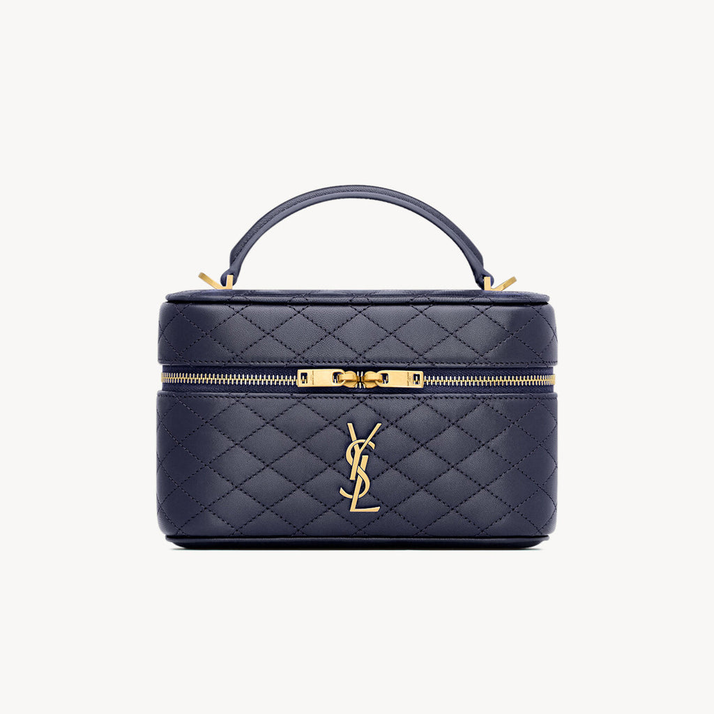 SAINT LAURENT GABY VANITY BAG Ladies Solid Color Detachable Adjustable Shoulder Strap Lambskin Shoulder Handbag Cosmetic Bag #76574