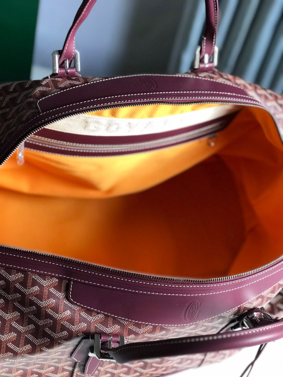 GOYARD Bowling45 Men's And Women's Fashion Classic All-over Print Zipper Closure Canvas Leather Oversized Travel Bag Bags BOWLIN045TY33CL33P #78364