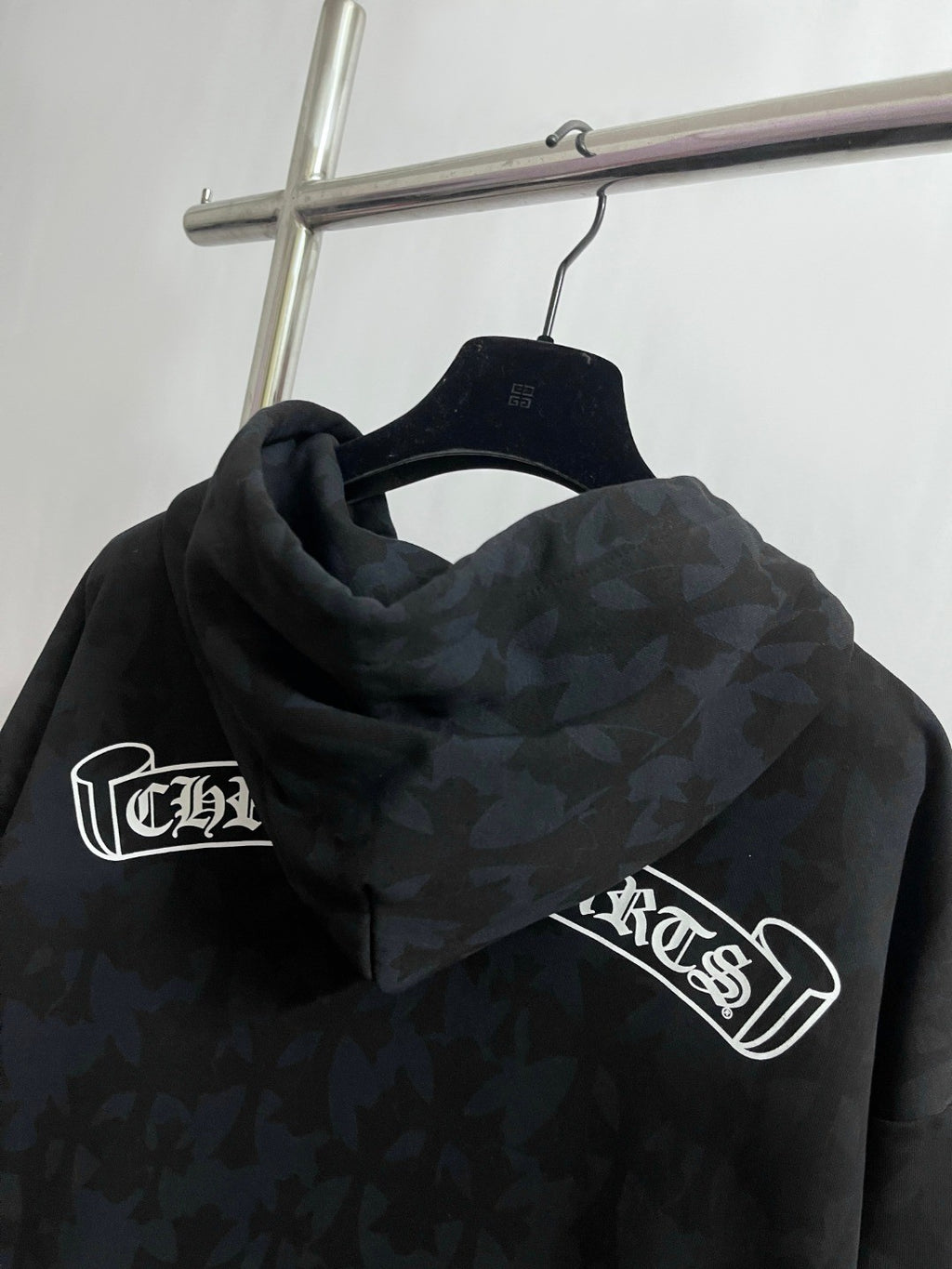 Chrome Hearts Men's Spring and Fall Black Logo Printed Zipper Long Sleeve Hooded Jacket #73992