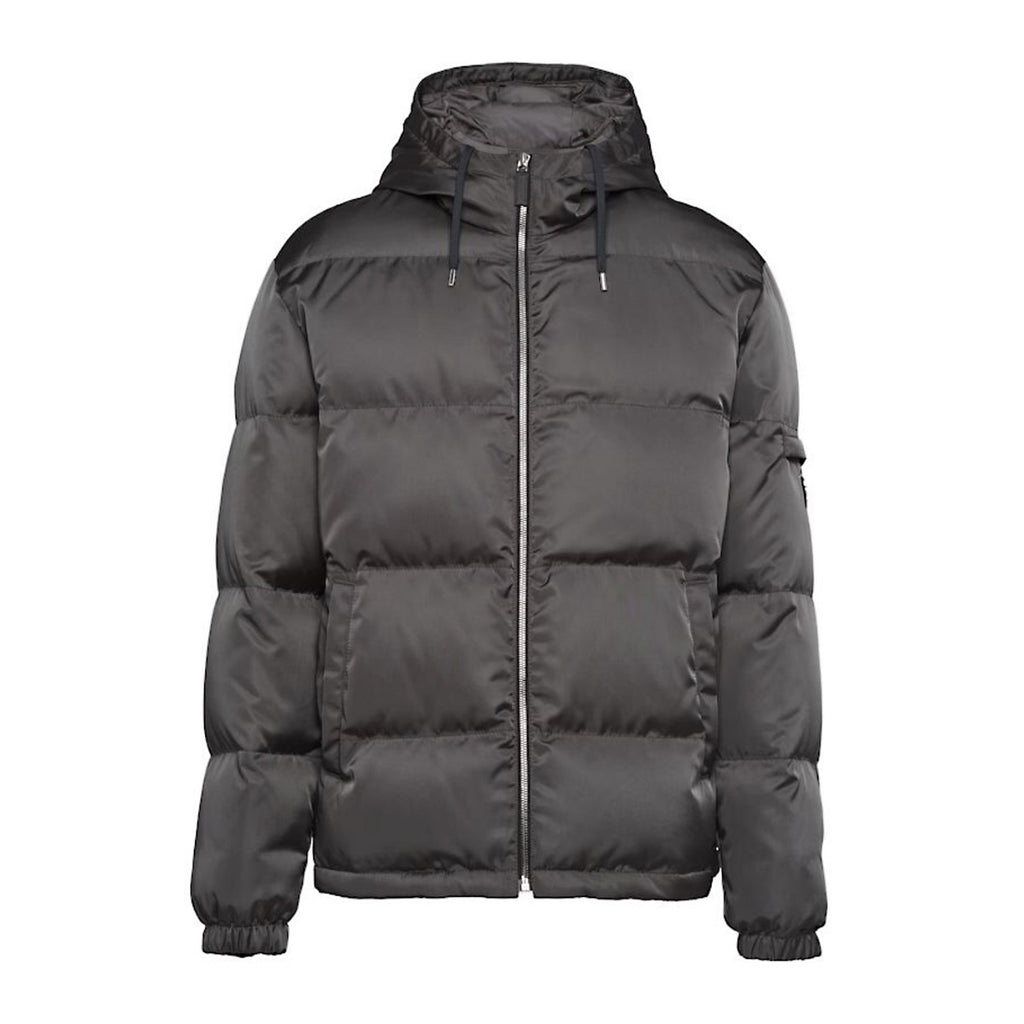 Prada Men's Autumn and Winter Solid Color Hooded Zipper Long Sleeve Puffer Down Jacket #73319