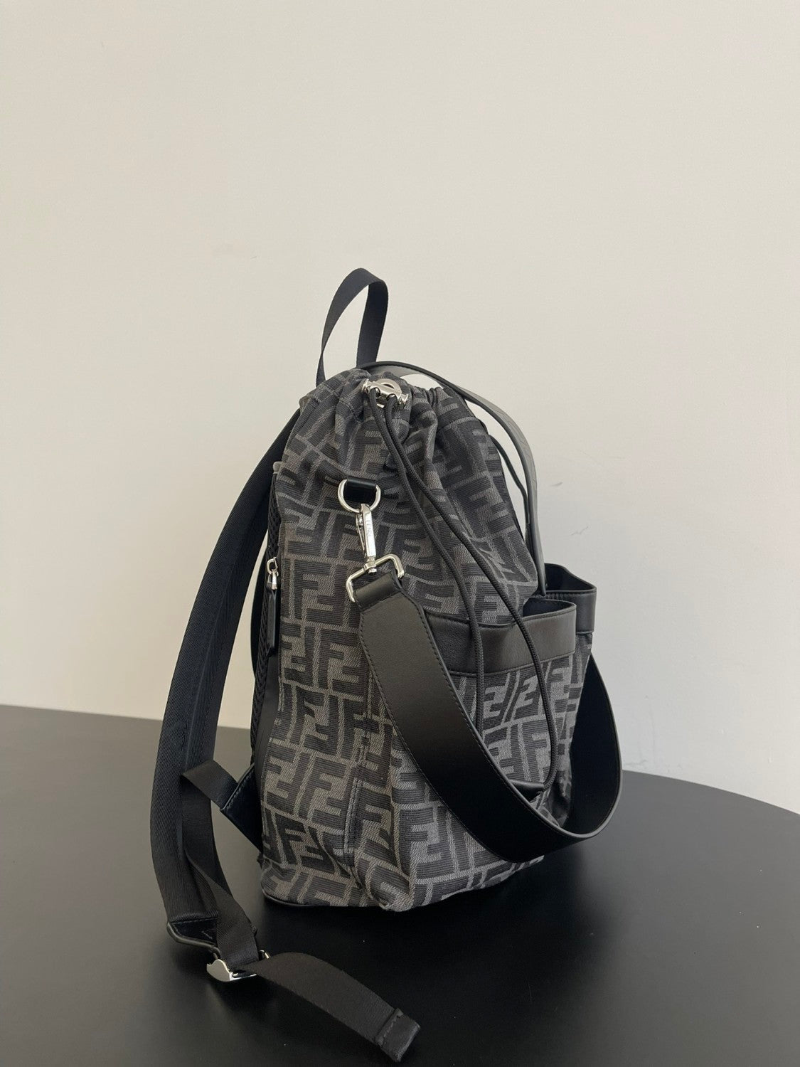 Fendi Unisex Fashion Classic Small Letter Pattern Multi-Function Drawstring Backpack Tote Bag Bags #78817