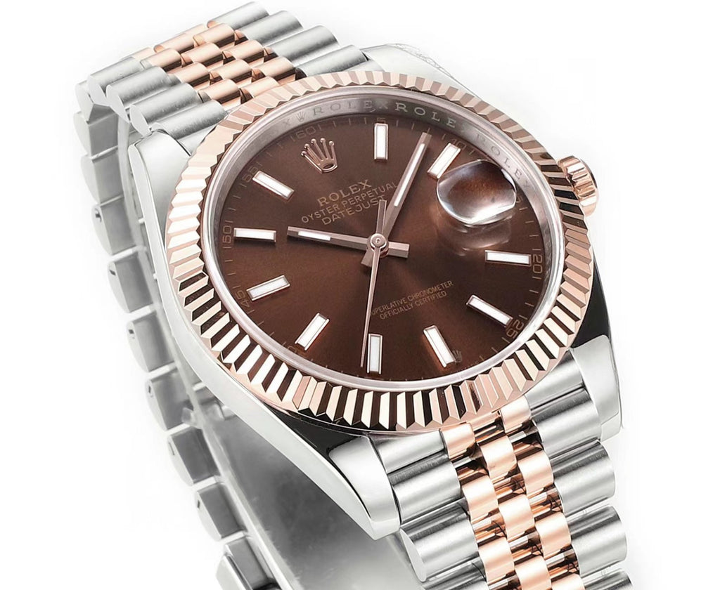 Rolex Men's 41mm Gold Dial Oyster Logbook Series Automatic Mechanical Movement 100m Water Resistant Watch #97927