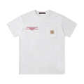 Louis Vuitton Men's Summer Letter Printed Patch Pocket Round Neck Cotton Short Sleeve T-Shirt #98991