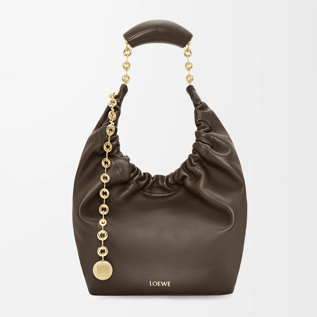 Loewe Women's Small Soft Napa Lambskin Squeeze Handbag Logo Solid Color Adjustable Shoulder Strap Crossbody Tote Bag Bags 0010948040 #81756