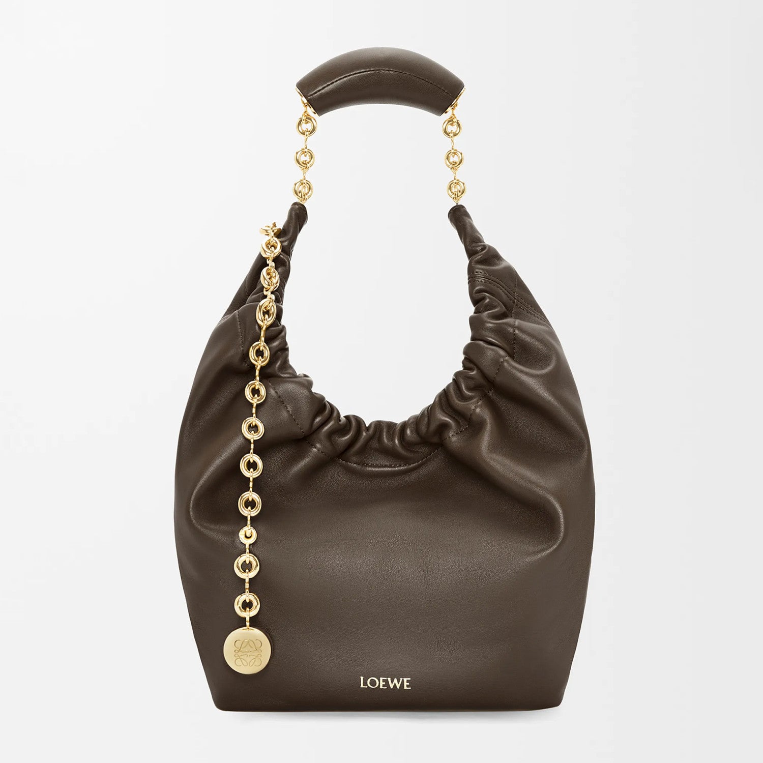 Loewe Women's Small Soft Napa Lambskin Squeeze Handbag Logo Solid Color Adjustable Shoulder Strap Crossbody Tote Bag Bags 0010948040 #81756