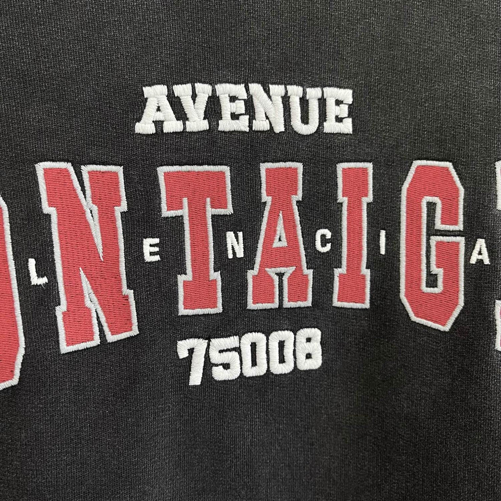 Balenciaga Men Women Spring Autumn High Street Letter Print Black Cotton Faded Loose Long Sleeve Hooded Sweatshirt Ngvp #9345