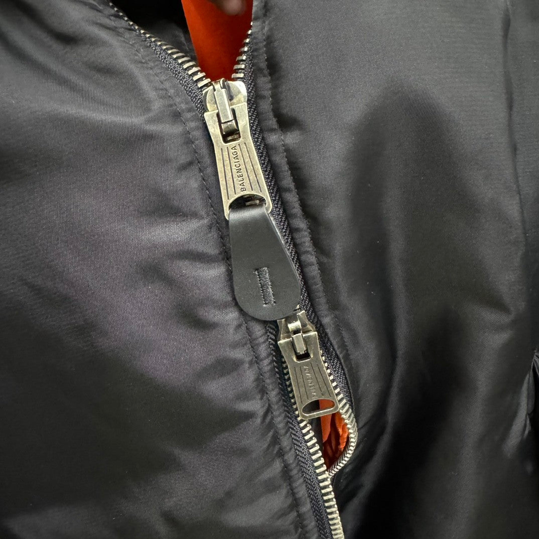 Balenciaga Men's Spring and Autumn Letter Logo Printed Zipper Hooded Long Sleeve Jacket #74698