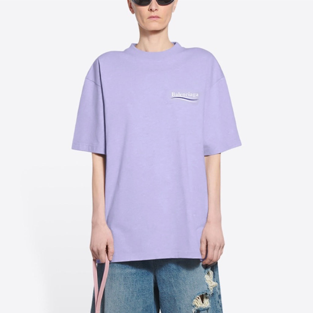Balenciaga Men's Women's Summer Letter Printed Round Neck Solid Color Cotton Loose Short Sleeve T-Shirt #71584