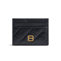 Balenciaga CRUSH Unisex Fashion Classic Solid-color Embossed B Logo Metal Accessories Card Holder Wallet  Bag Bags 766467210J11000 #78543