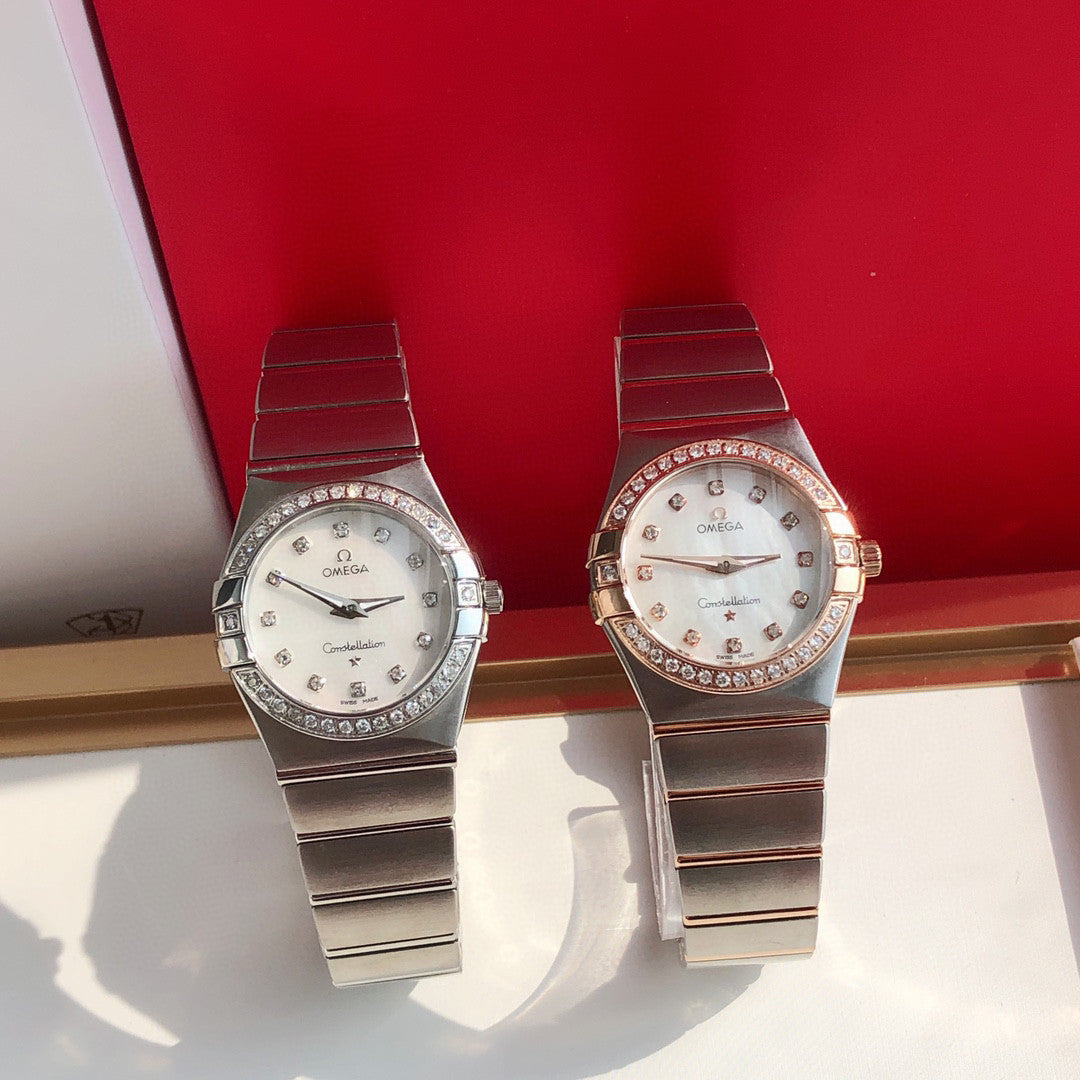OMEGA Women's Anti-Glare Sapphire Mirror Swiss Quartz Watch #96953