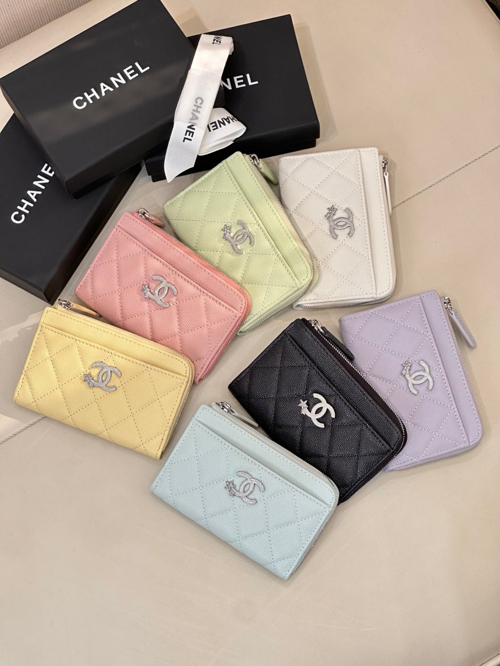 Chanel Women's Colorful Classic Comet Series Coin Purse Zipper Card Holder Card Case Stylish And Elegant Id Bags BagBags #196090