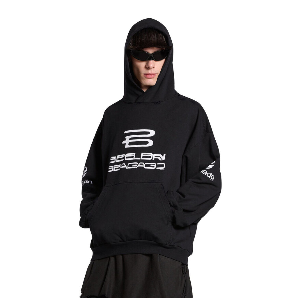Balenciaga Women's Spring And Autumn Cotton AI Printed Solid Color Long Sleeve Loose Hoodie Sweatshirt #71525