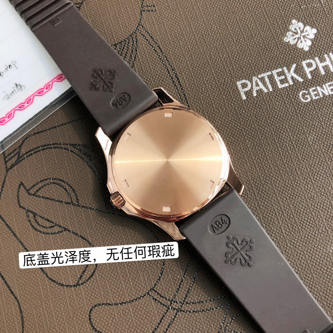 Patek Philippe Mechanical Watches With Diamonds On Silicone Straps Watch #96352