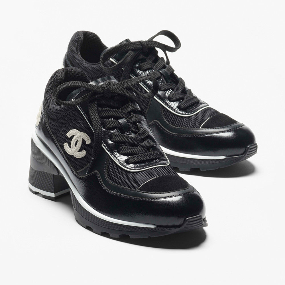 Chanel Sneakers Mixed Fibers Shiny Calfskin Suede Calfskin #335039