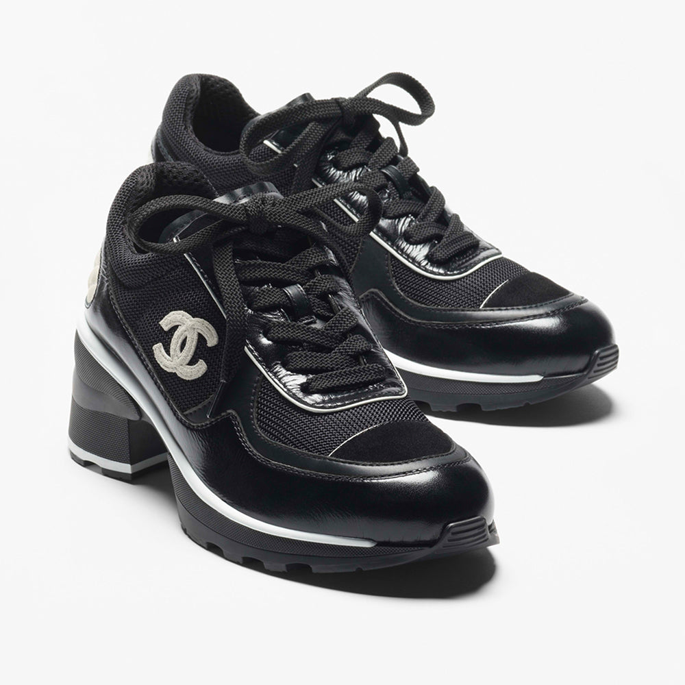 Chanel Sneakers Mixed Fibers Shiny Calfskin Suede Calfskin #335039
