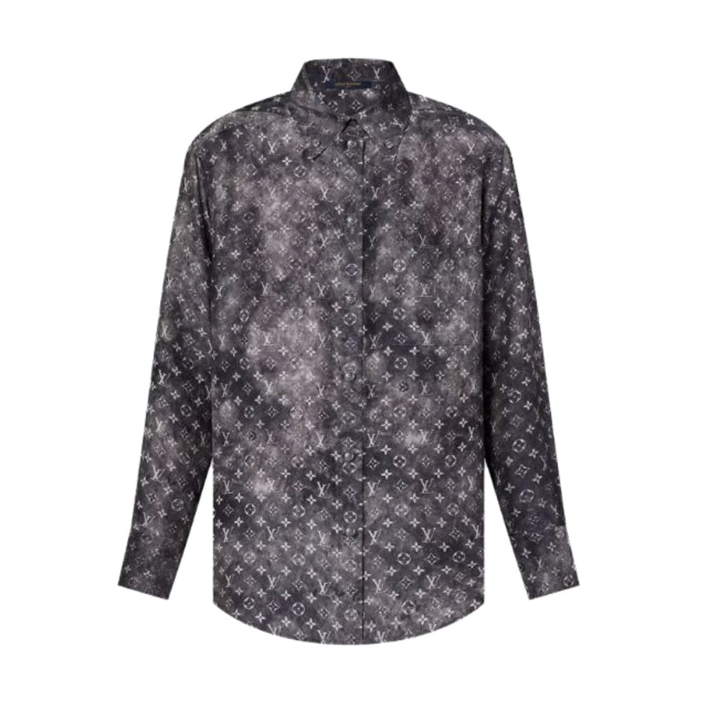 Louis Vuitton Women's Summer Letter Printed Single Breasted Long Sleeve Shirt Lace Up Casual Pants Set Suit #75558