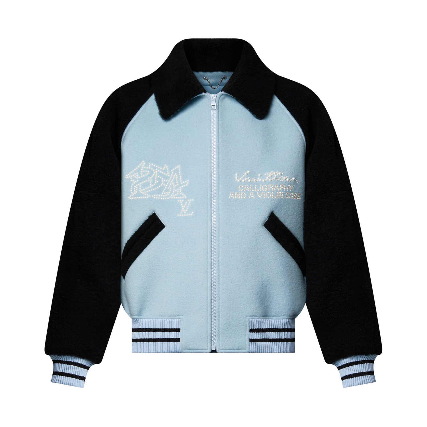 Louis Vuitton Men's Autumn and Winter Color Blocking Letter Logo Stripe Embroidery Long Sleeve Zipper Jacket #98858