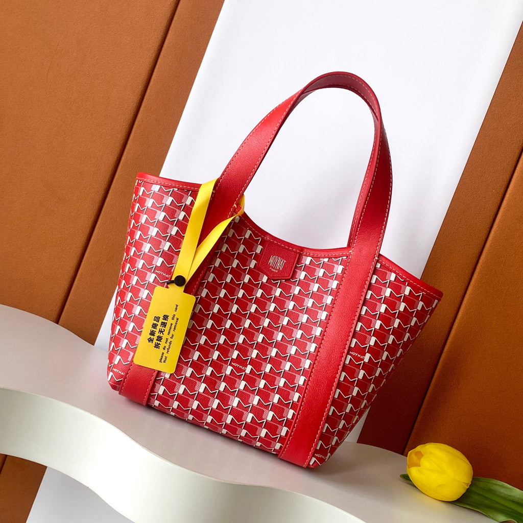 Moynat Duo Tote BB Women's Classic Two-Tone Leather Clutch Tote Handbag Bag  Bags  #78913