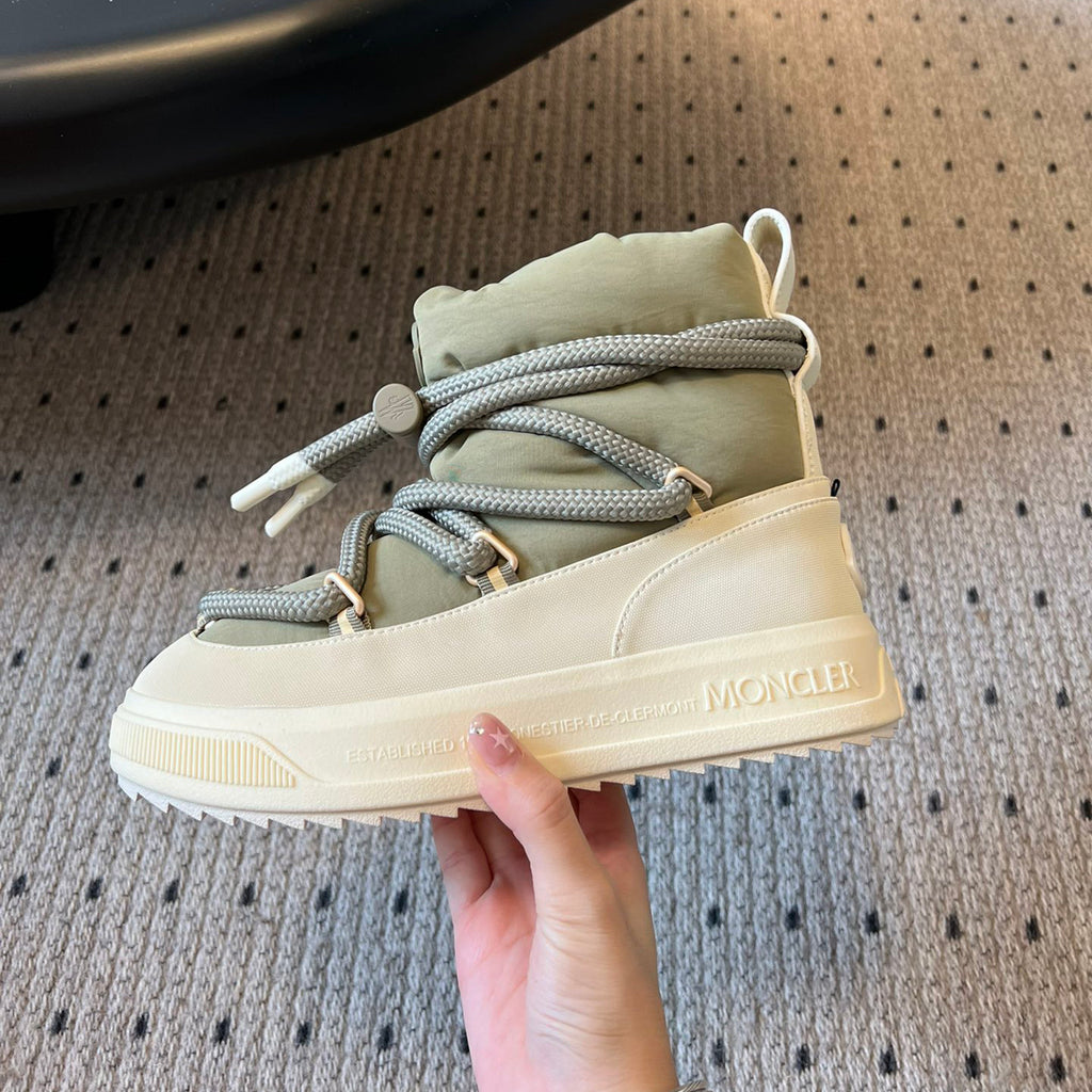Moncler Altive Mid Women's Winter Fashion Casual Round Toe Slip On Drawstring High Top Down Filled Casual Boots Ski Boots Shoes #334177
