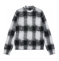 Givenchy Men's Autumn Black and White Check Mohair Cotton Knit Pullover Sweater #97723