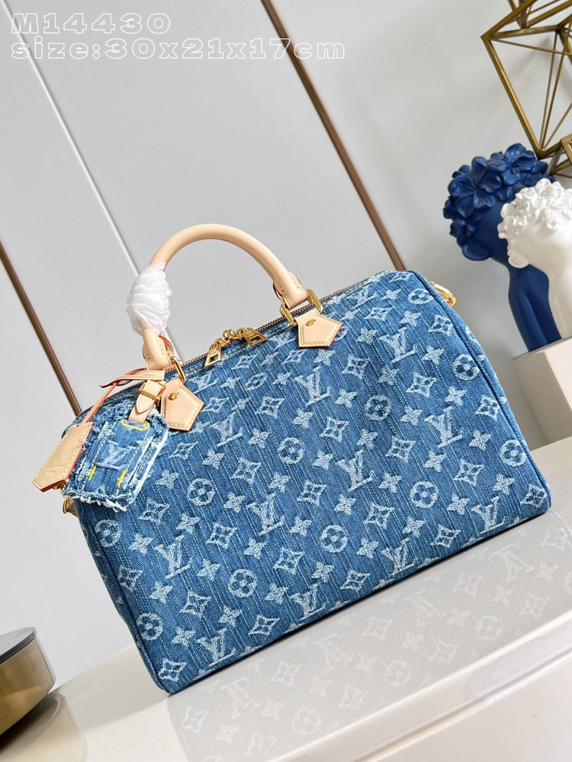 LOUIS VUITTON Speedy Soft 30 Monogram Denim Bags #378128