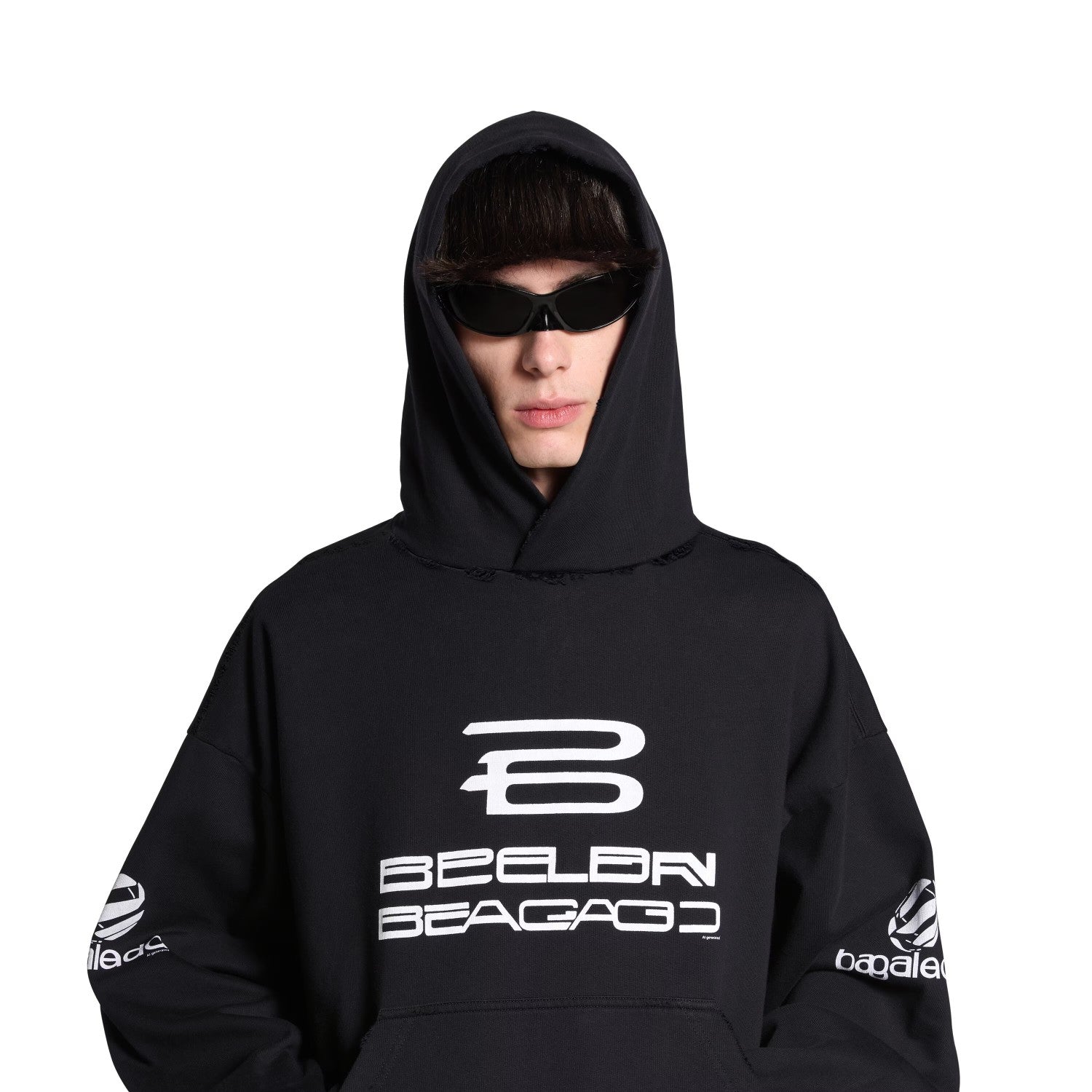Balenciaga Women's Spring And Autumn Cotton AI Printed Solid Color Long Sleeve Loose Hoodie Sweatshirt #71525