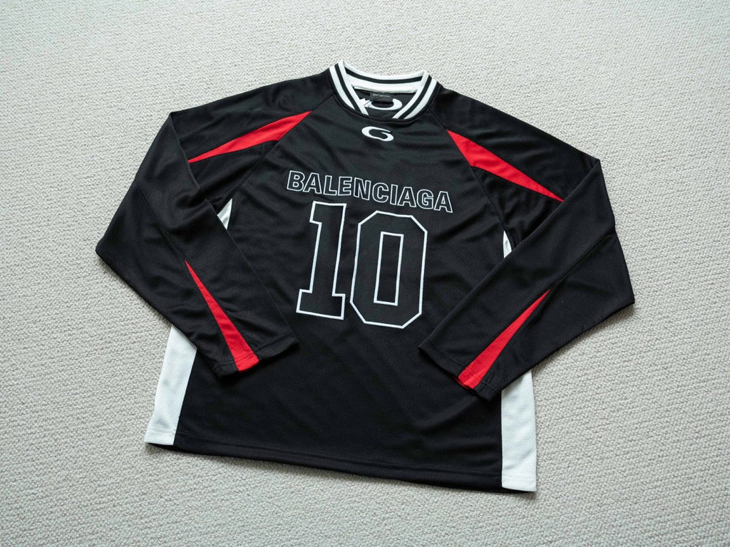 Balenciaga Men's Balenciaga NBA Collaboration Oversized Long Sleeve T-shirt in Black Multicolor #377156