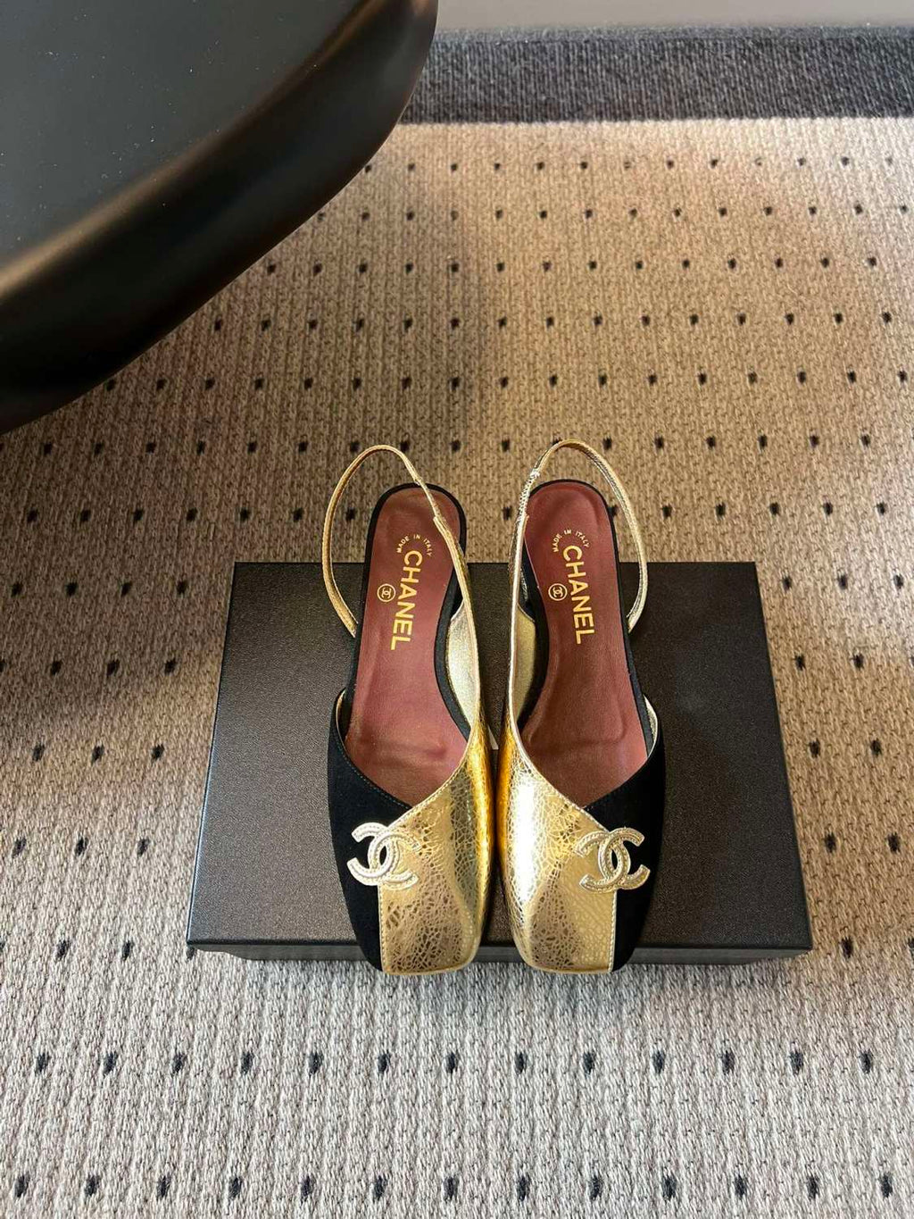 Chanel Color Block Back Sandals #378628