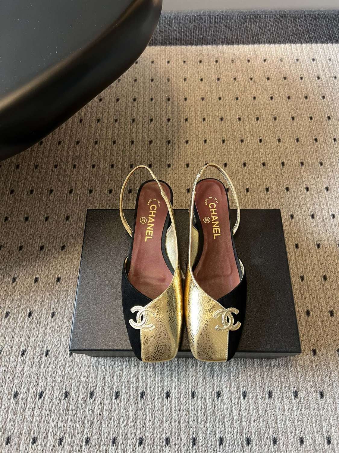 Chanel Color Block Back Sandals #378628