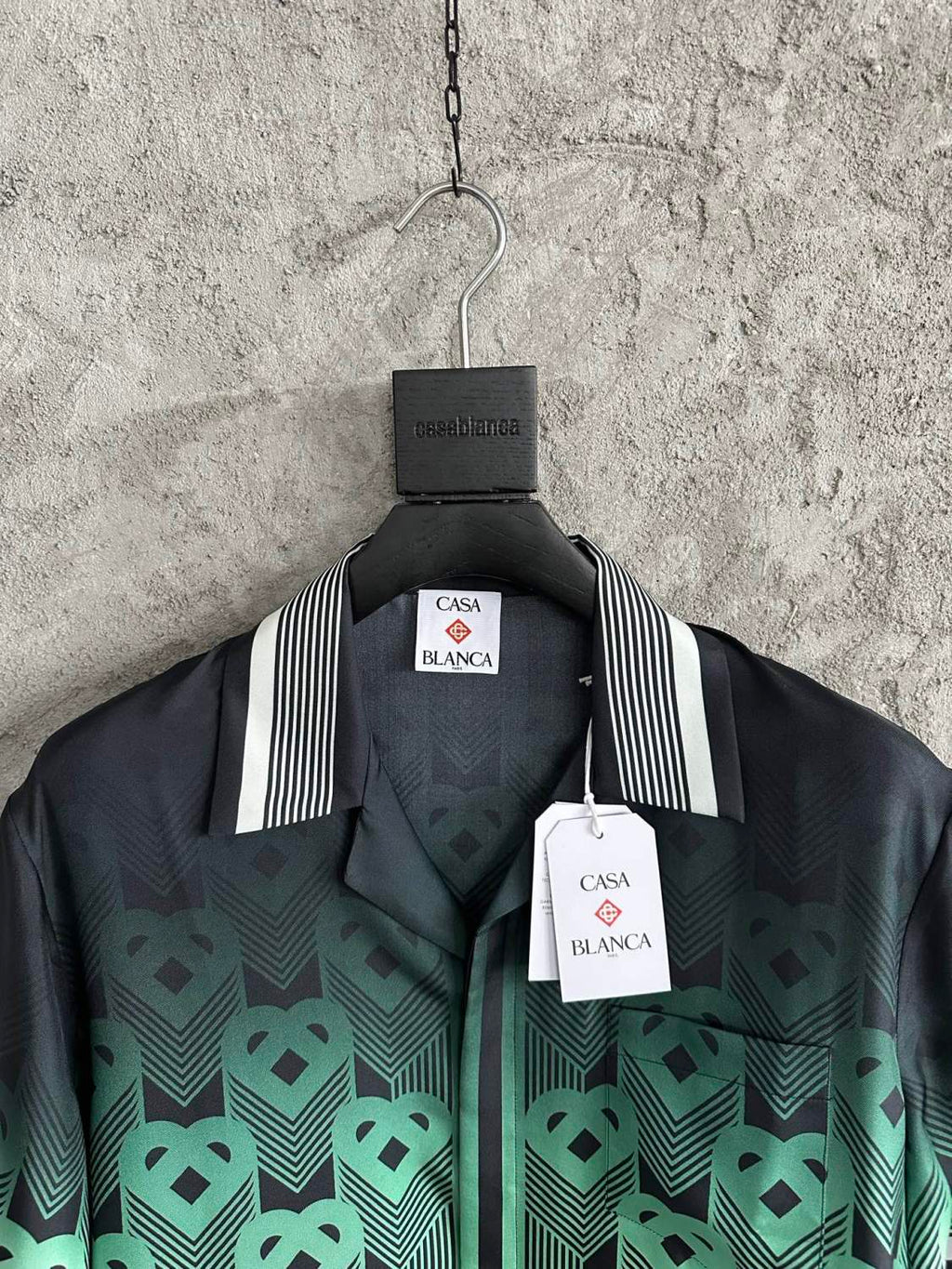 Casablanca Men's Summer Fashion Casual Heart Pattern Silk Button Down Short Sleeve Shirt with Elastic Drawstring Silk Shorts Suit Set #78592