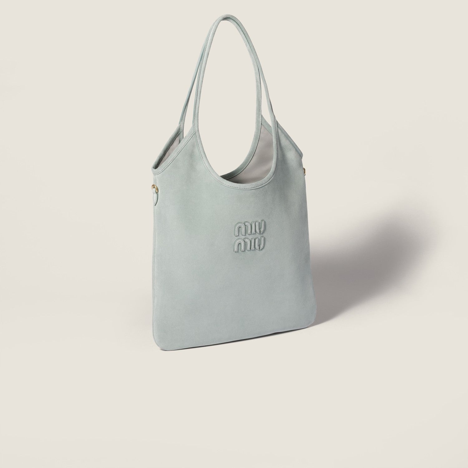 MiuMiu Powder Blue Ivy Suede Bag #382952