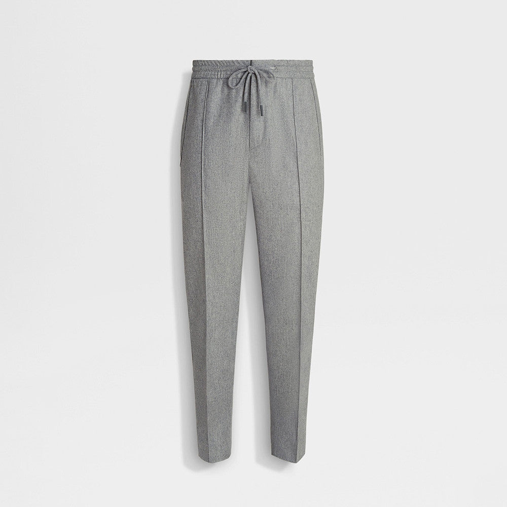 Zegna Grey Mélange Wool Joggers #334675