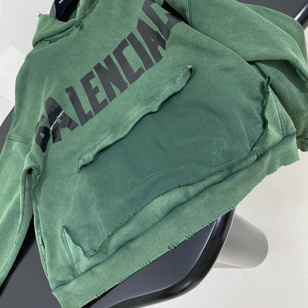 Balenciaga Men's Spring Autumn Logo Letter Print Cotton Loose Fit Hooded Sweatshirt Hoodie #99544