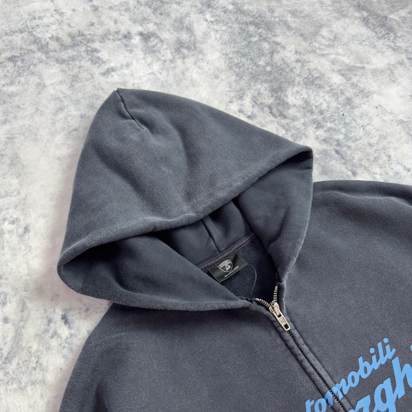 Balenciaga Automobili Lamborghini Hoodie Men's Spring/Autumn Solid Color Classic Printed Zipper Sweatshirt Pullover Hoodie#78122