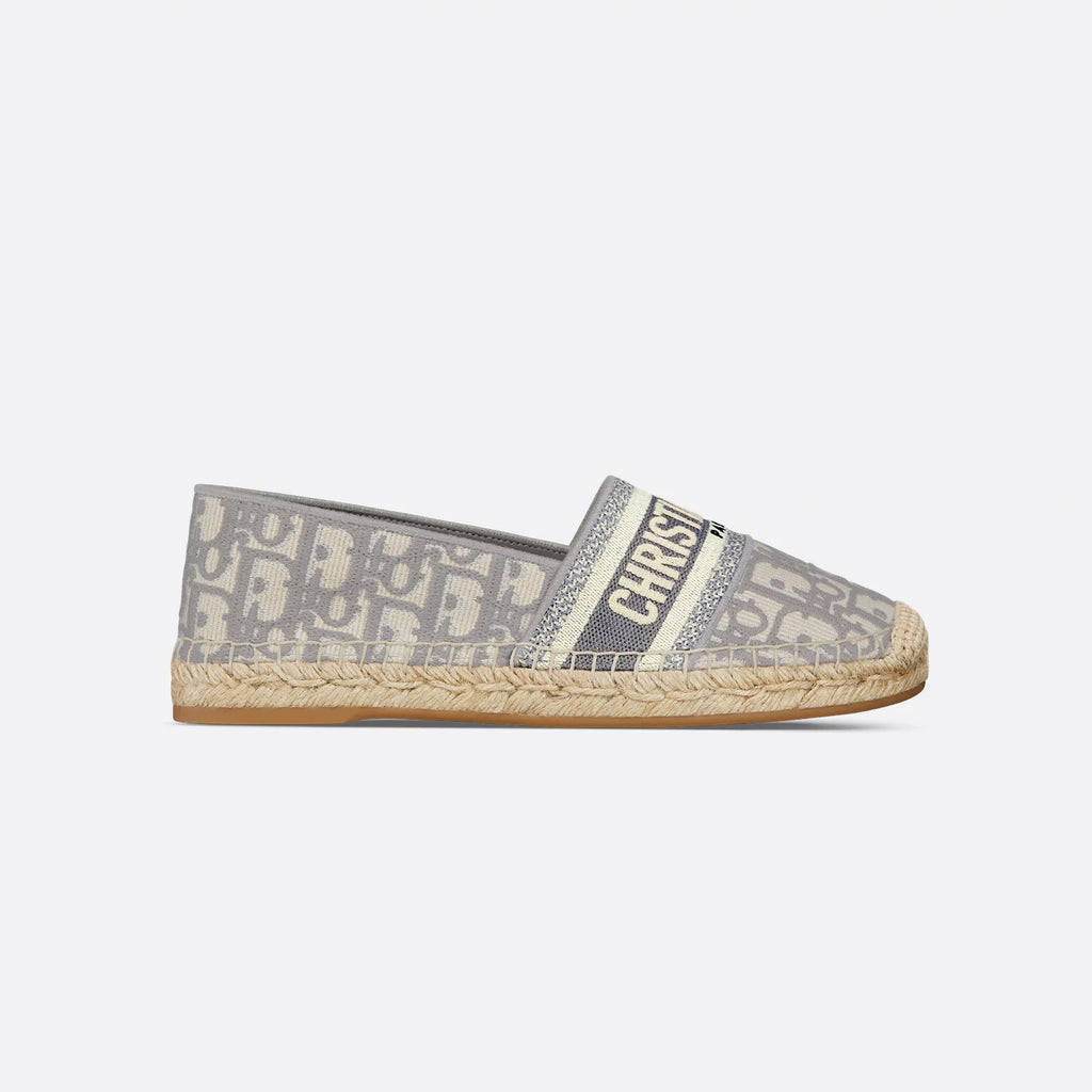 Dior Granville Women's Alphabet Printed Comfortable Knitted Straw Shoes Casual Single Shoes #76298