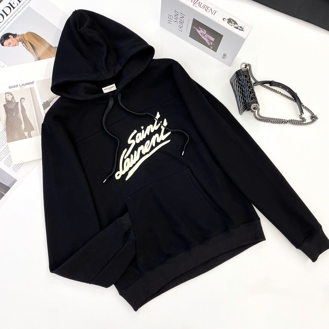Saint Laurent Men's and Women's  50s Signature Hoodie #333515