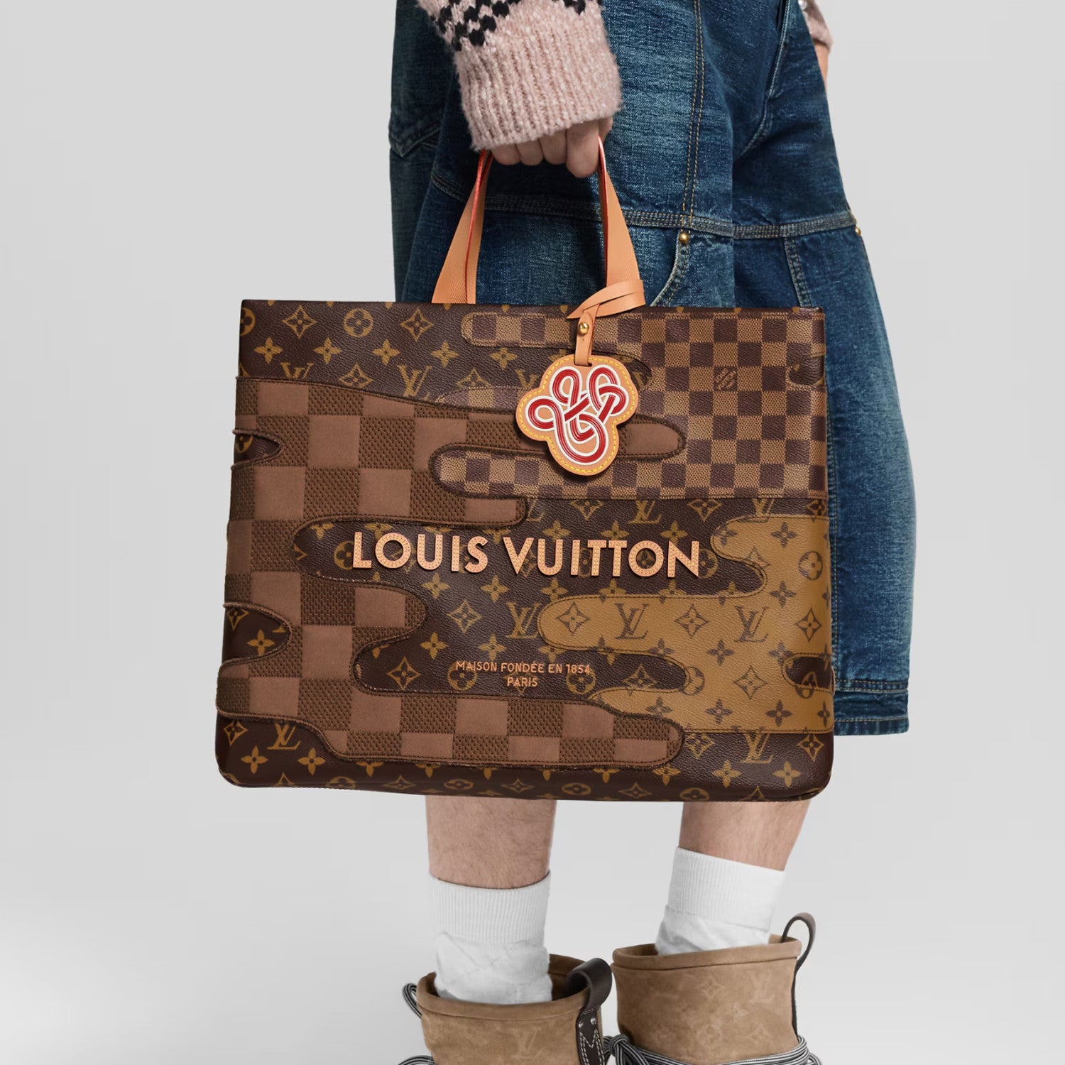 Louis Vuitton MM Women's Fashion Casual Classic Printed Coated Canvas Tote Bag Shopping Bag Bags M15274 #79275